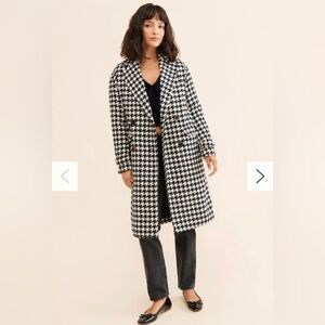 Anthropologie NVLT Houndstooth coat M